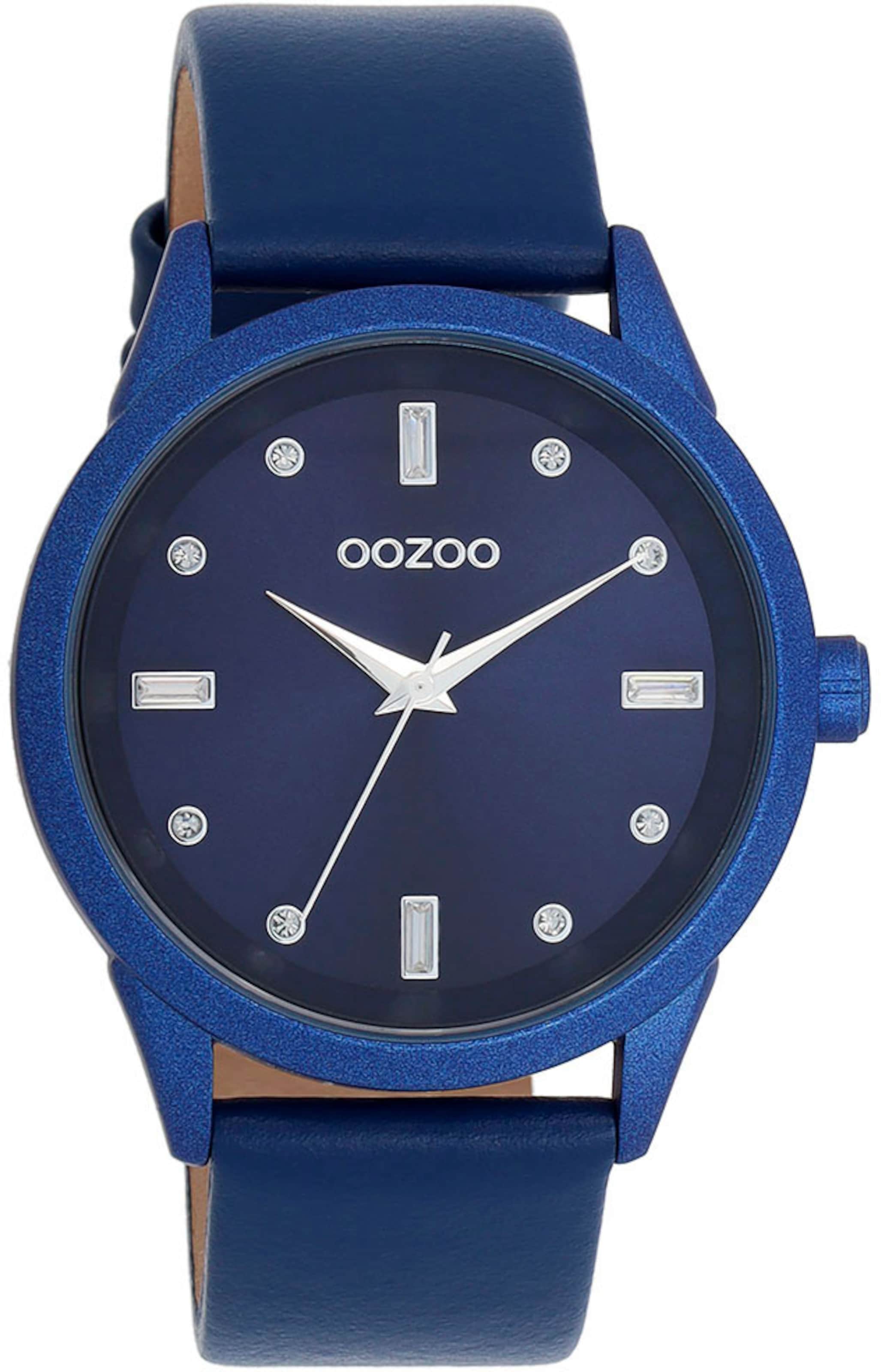 OOZOO Uhr in Blau: Vorderseite