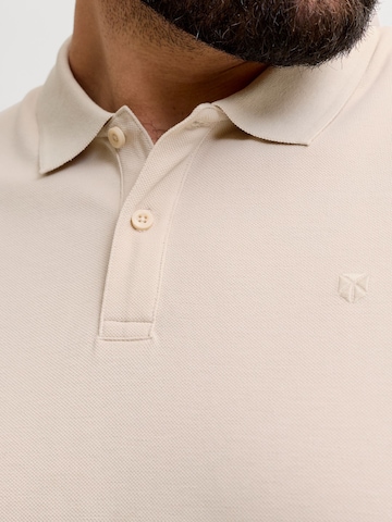Jack & Jones Plus Poloshirt in Beige