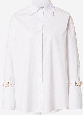 Hoermanseder x About You - Blusa 'Cleo' en blanco: frente