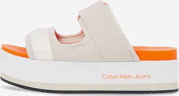 Mule Calvin Klein Jeans en beige : devant