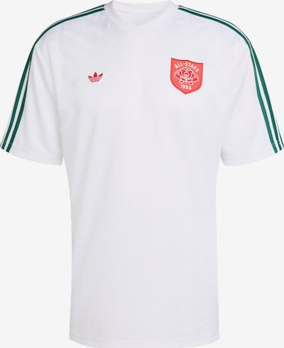 ADIDAS ORIGINALS Majica 'Roses' u tamno zelena / crvena / bijela, Pregled proizvoda