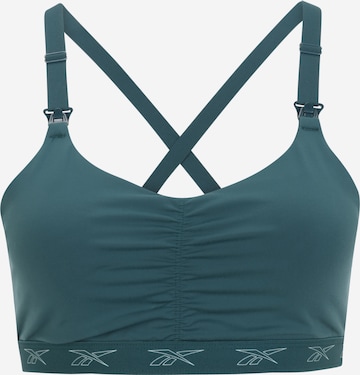 Reebok Bustier Sport bh in Groen: voorkant