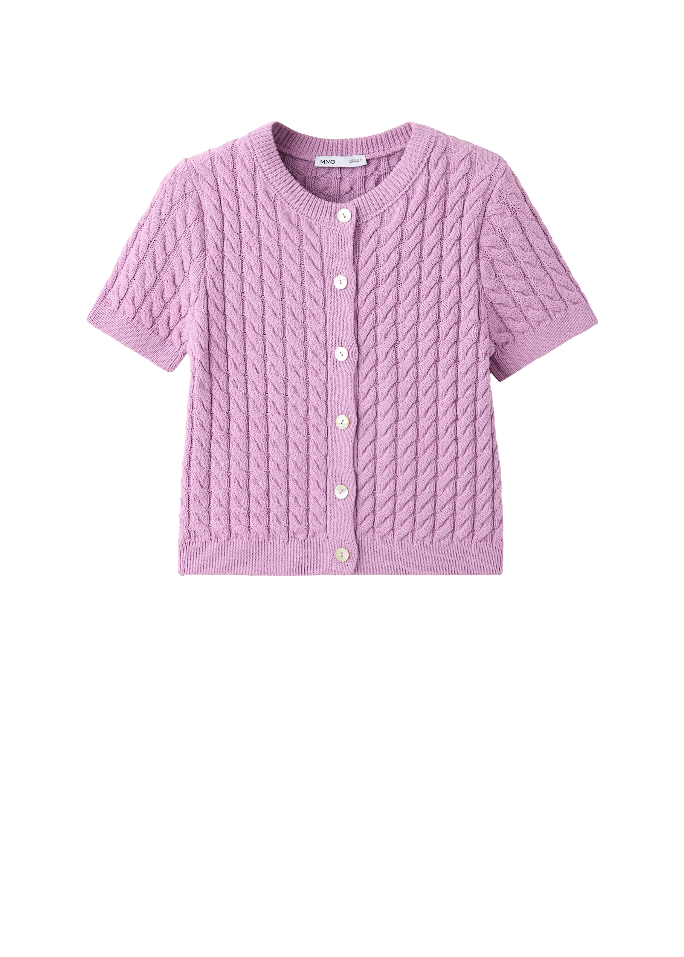 MANGO Strickjacke 'NEVADA' in S in lavendel, Produktansicht