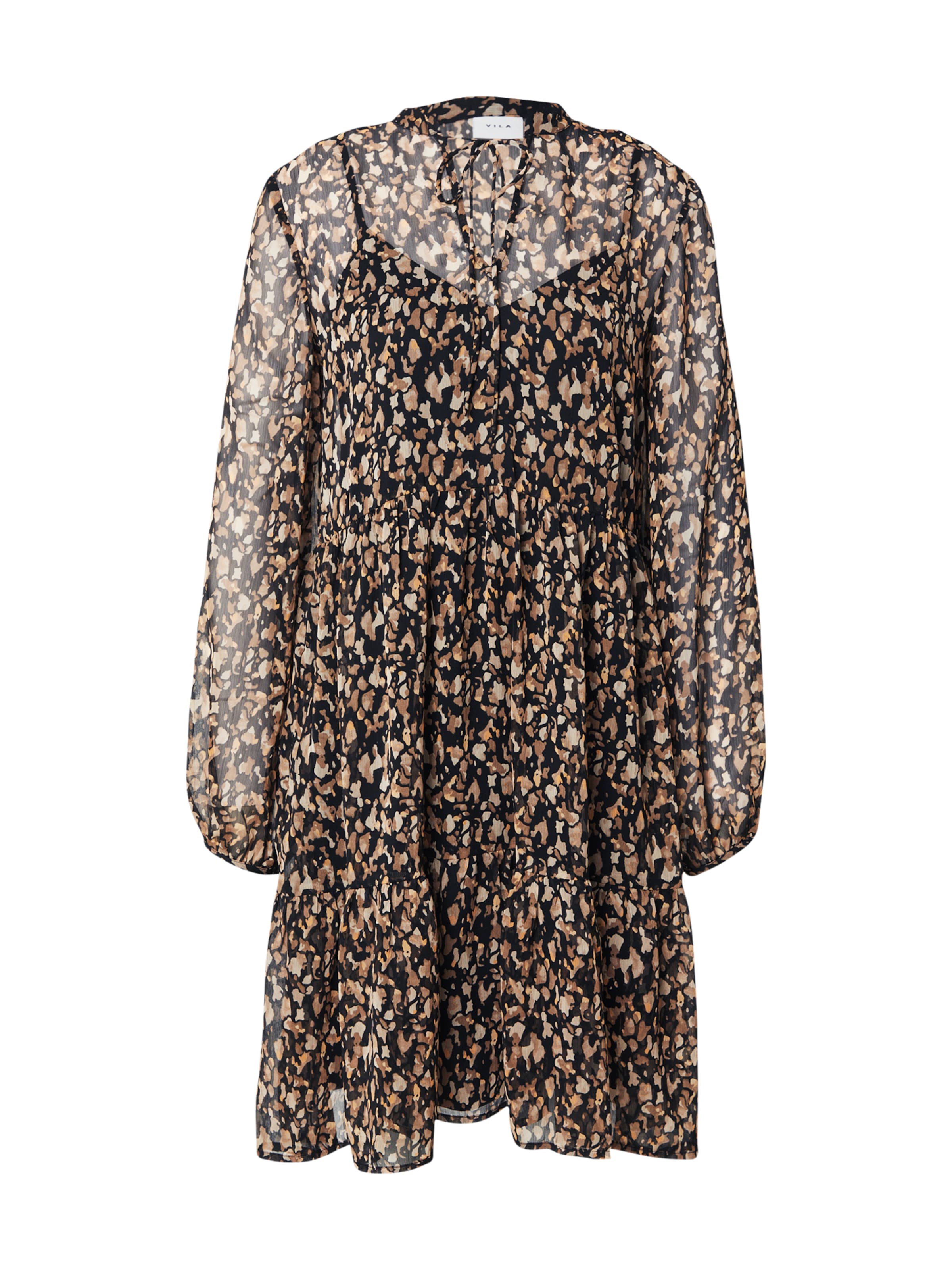 VILA Shirt Dress 'VIFALIA' in Black: front