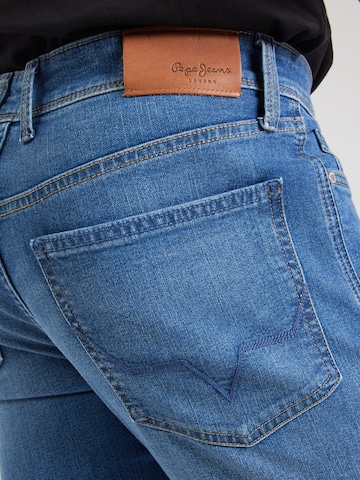 Pepe Jeans Úzky strih Džínsy 'Hatch' - Modrá