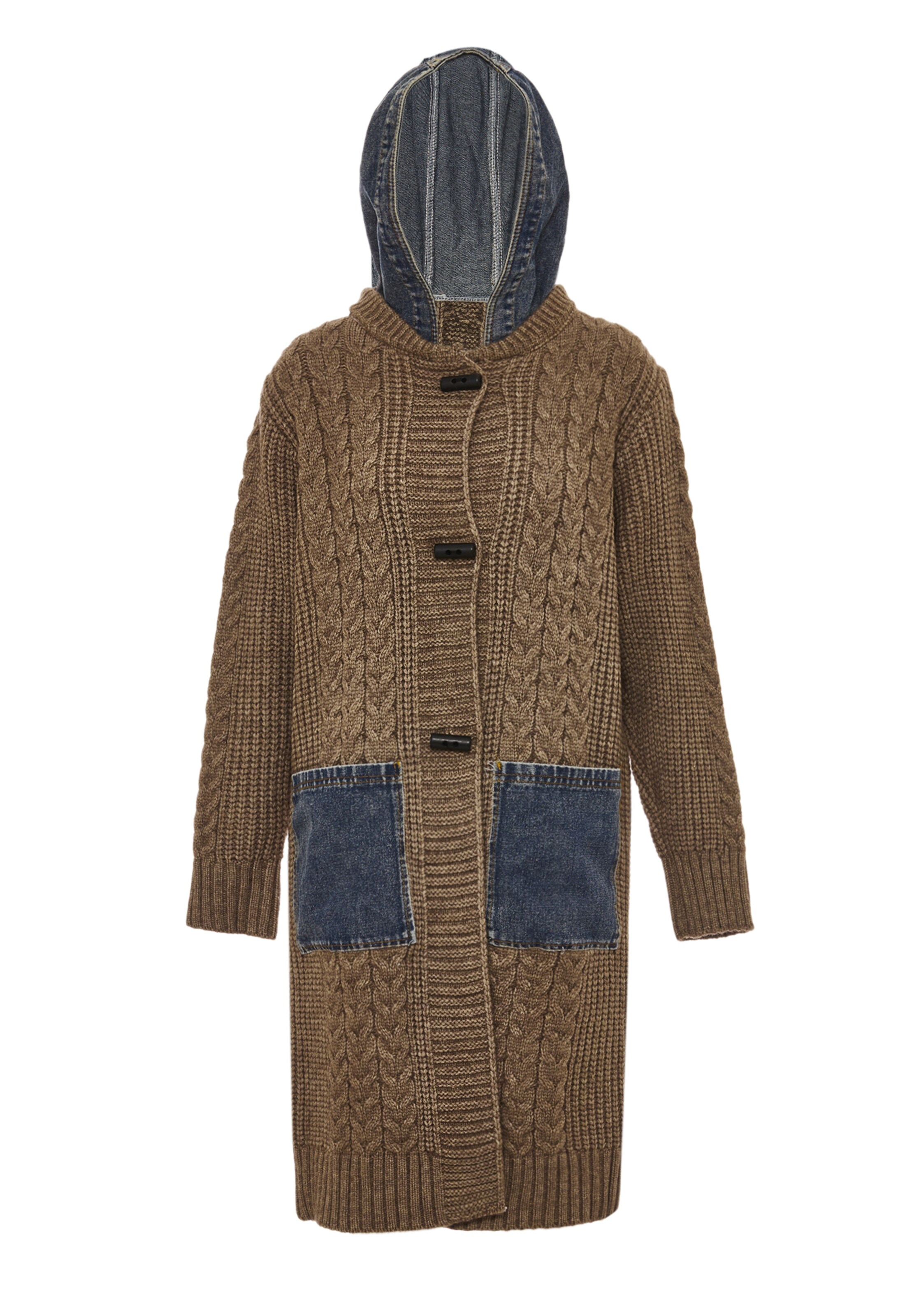 RISA Вязаная кофта в Коричневый