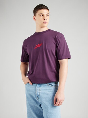 HUGO Tričko 'Dlogotee' – fialová