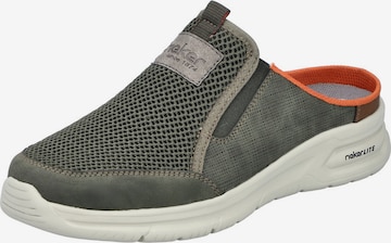 Rieker Mules in Green: front