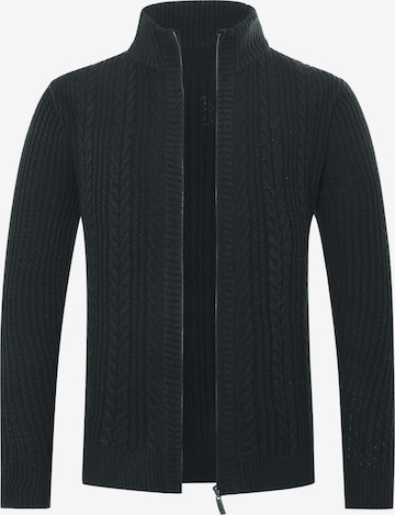 Youthup Knit Cardigan in Black: front