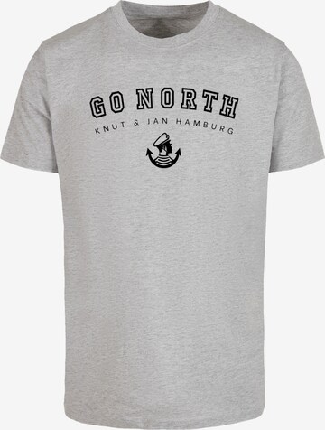 F4NT4STIC Shirt 'Go North' in Grau: predná strana