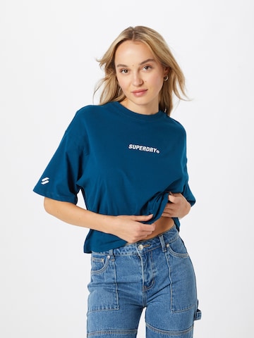 Superdry T-Shirt in Blau: predná strana