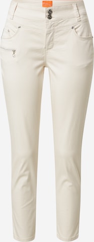 Coupe slim Pantalon 'Yulius' STREET ONE en beige : devant