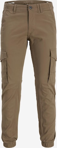 Jack & Jones Junior Конический (Tapered) Штаны 'JNRPau JJFlake' в Коричневый: спереди