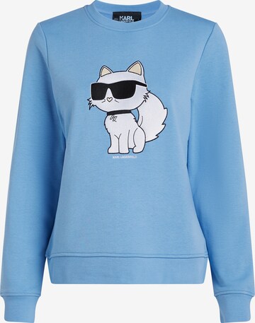 Sweat-shirt 'Choupette' Karl Lagerfeld en bleu : devant