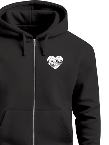 Neverless Sweatjacke 'Wanderlust'‌‌‌‌‌ in Schwarz