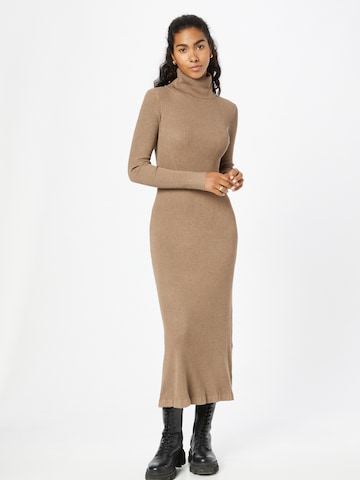PULZ Jeans Knitted dress 'SARA' in Brown: front