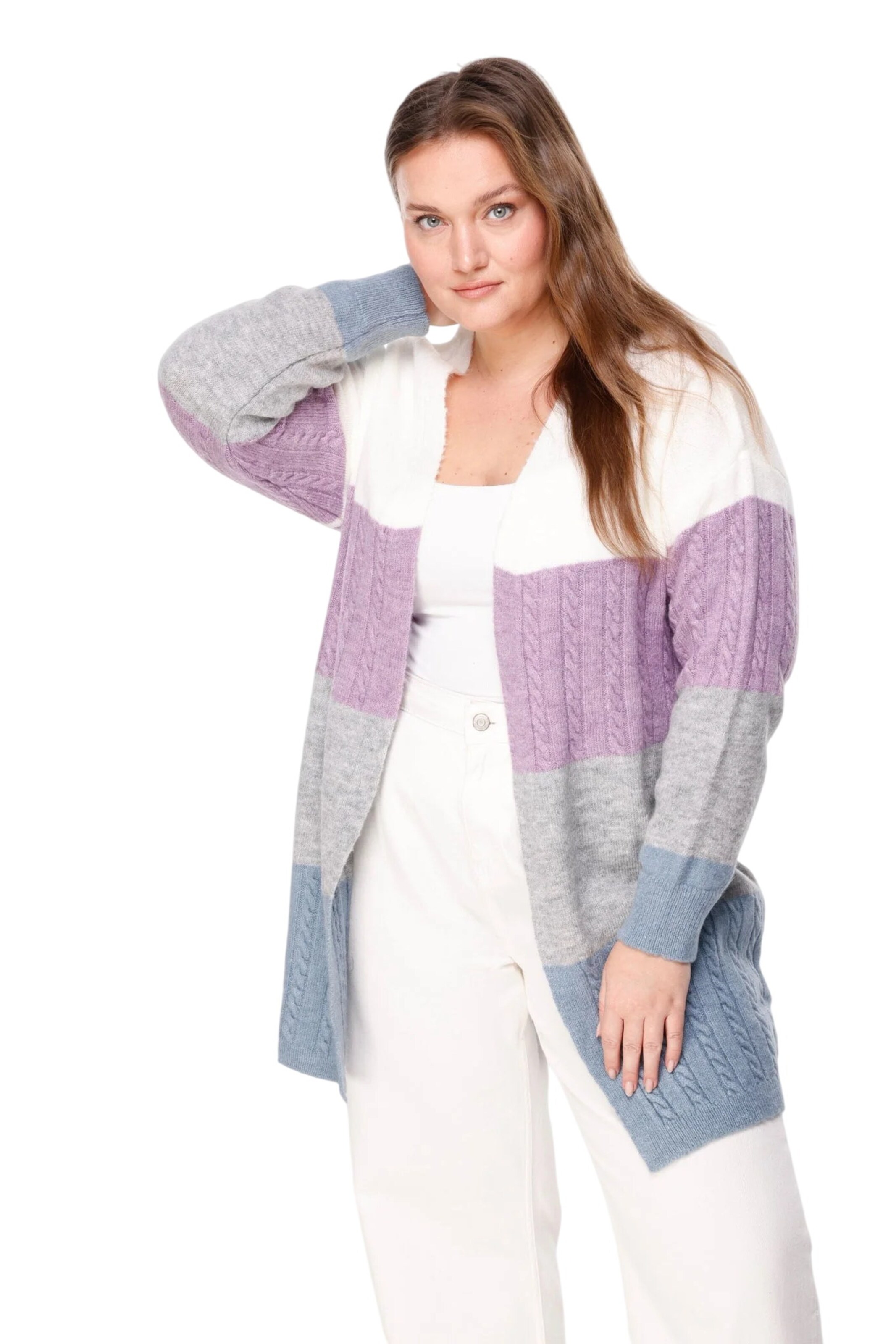 Shape Of You Knit cardigan in Mixed colours: front