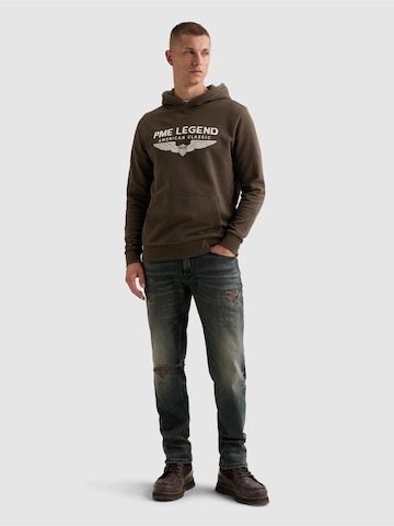 PME Legend Bluzka sportowa 'Hoodie in 100% cotton with logo' w kolorze brązowy