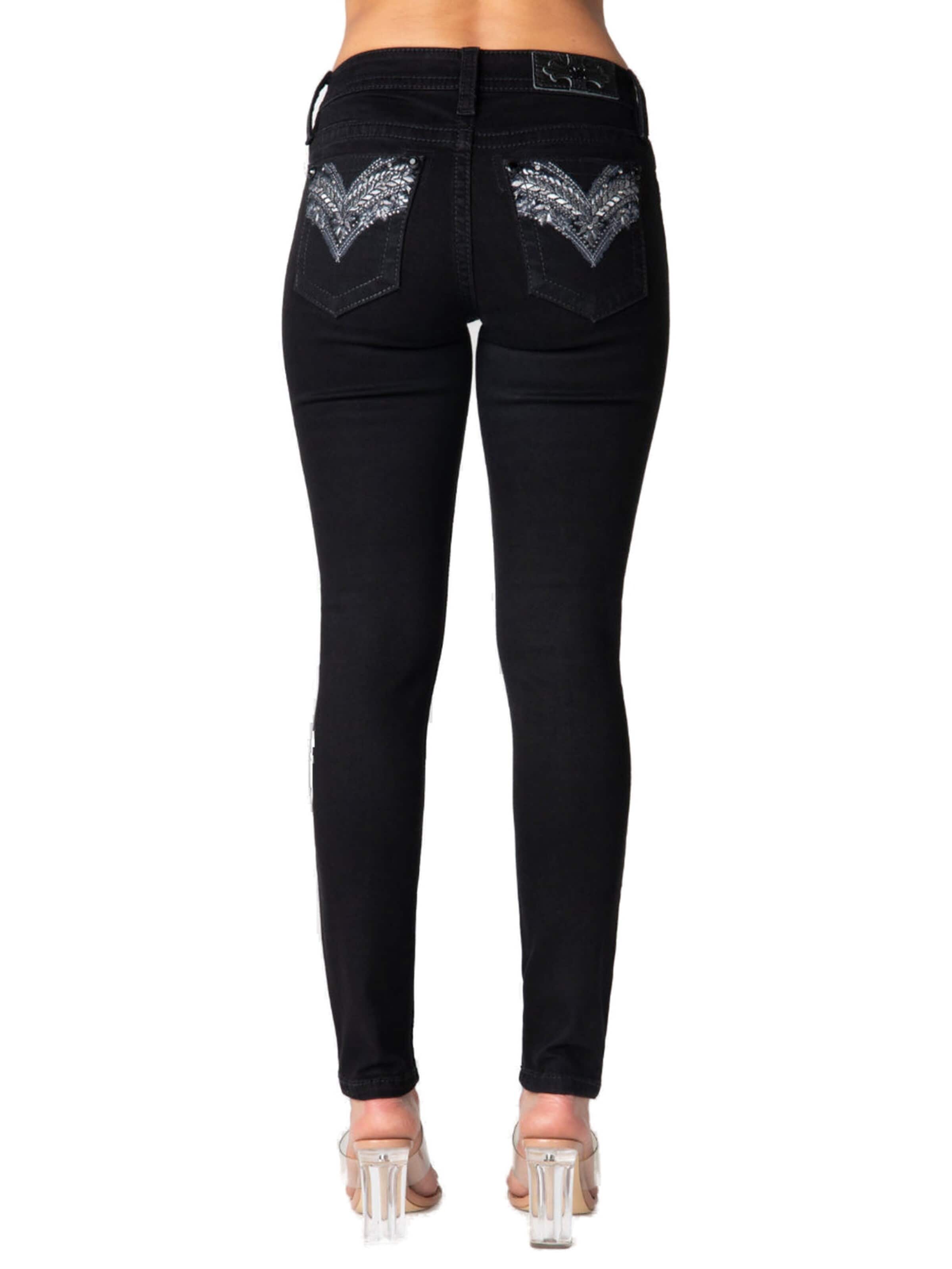Miss Me Skinny Jeans 'B01 Mid-Rise Skinny Jeans' in Black