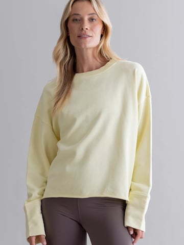 Hey Honey Pullover 'Open Edge Sweater'‌‌‌‌‌ in Gelb: Vorderseite