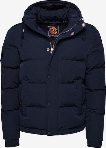 Superdry Winter Jacket 'Everest' in Blue: front