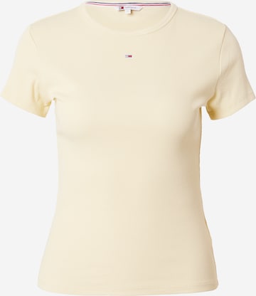 Tommy Jeans T-Shirt 'ESSENTIAL' in Gelb: predná strana