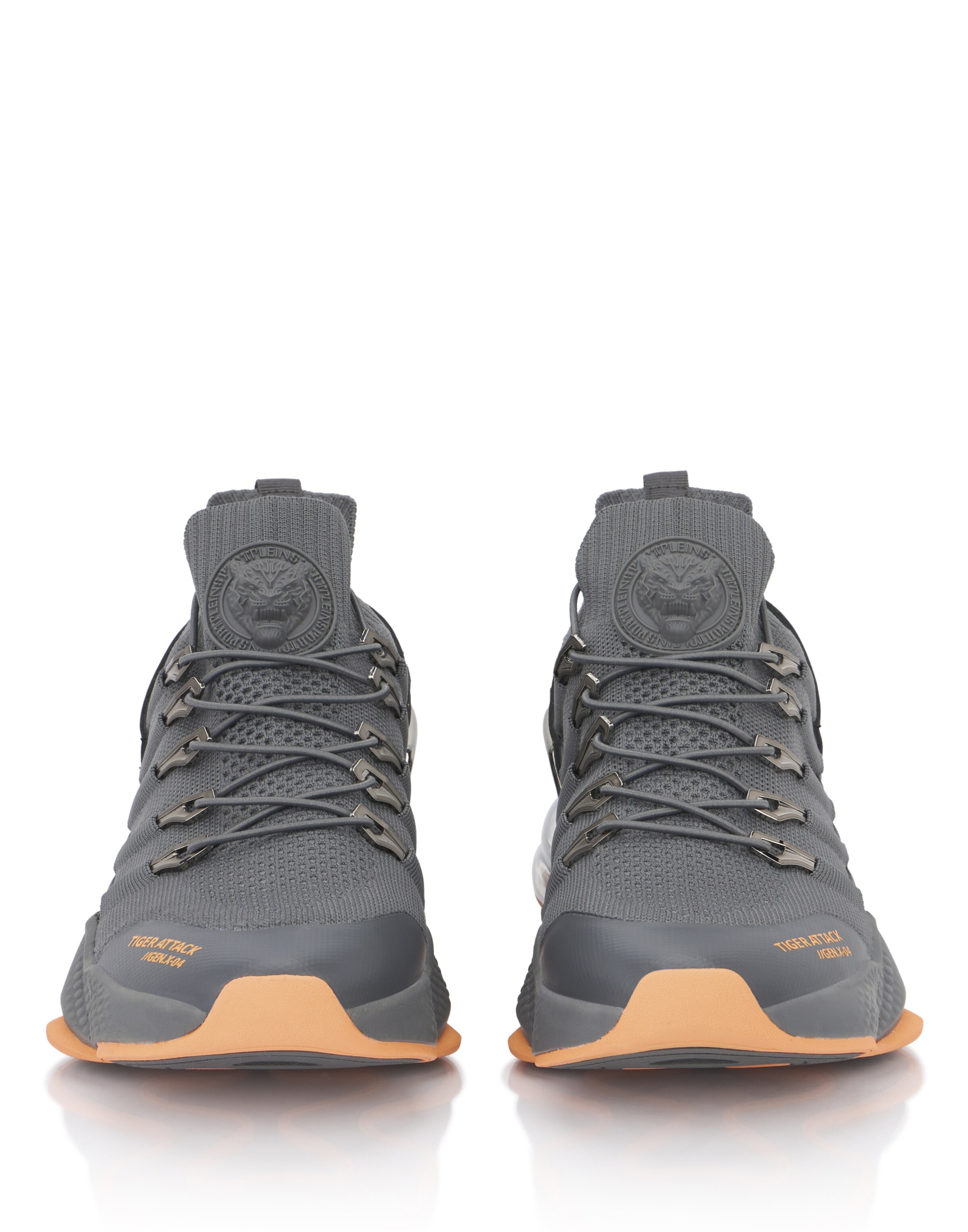 Plein Sport - Sapatilhas baixas 'Tiger Attack Gen. X.04' em cinzento