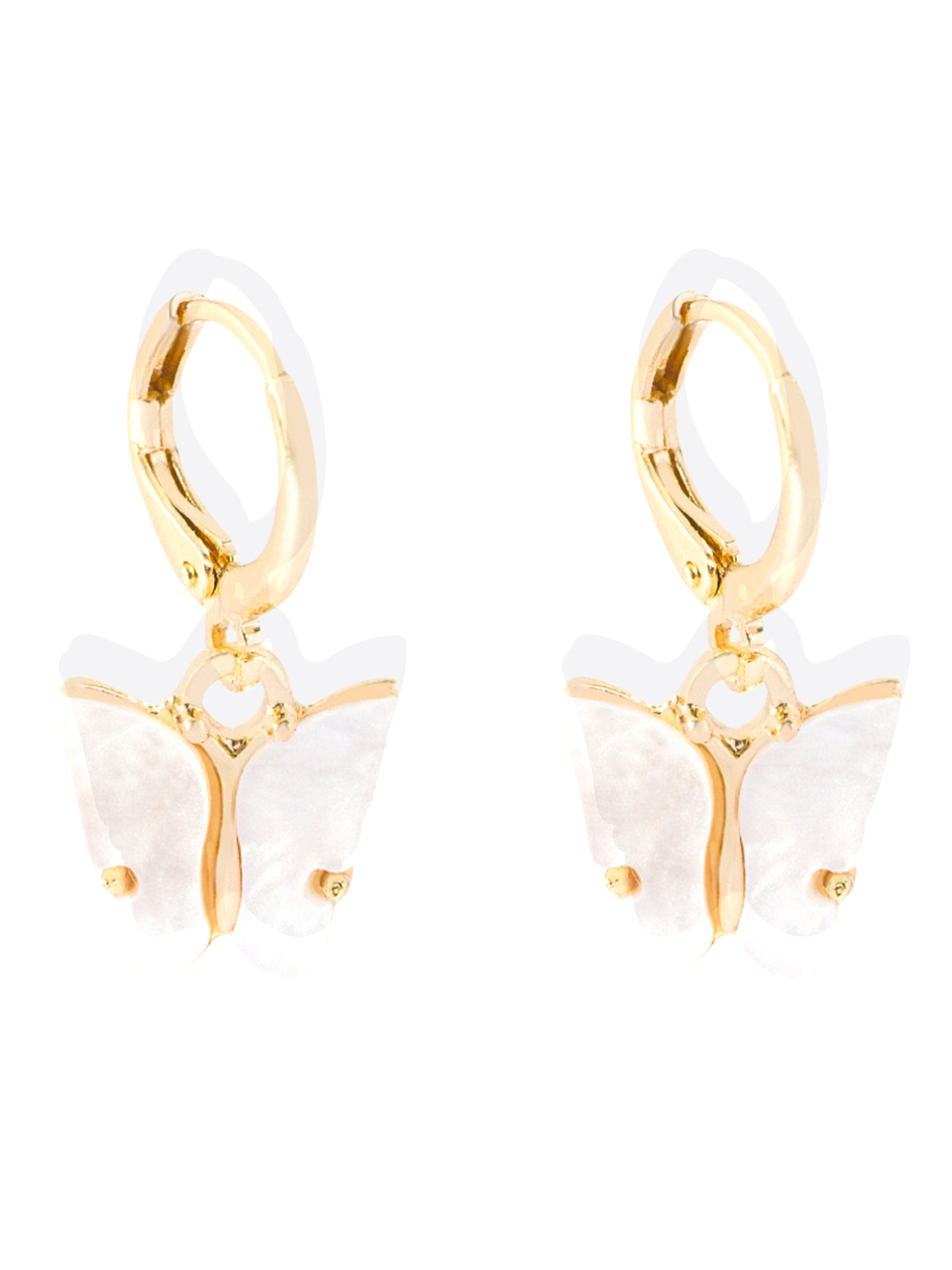 Boucles d'oreilles 'Papilio' Heideman en or : devant
