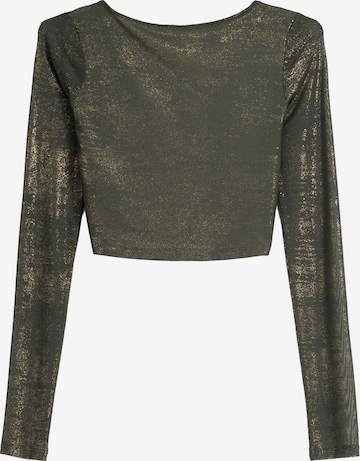 Bershka Shirt in Groen: voorkant