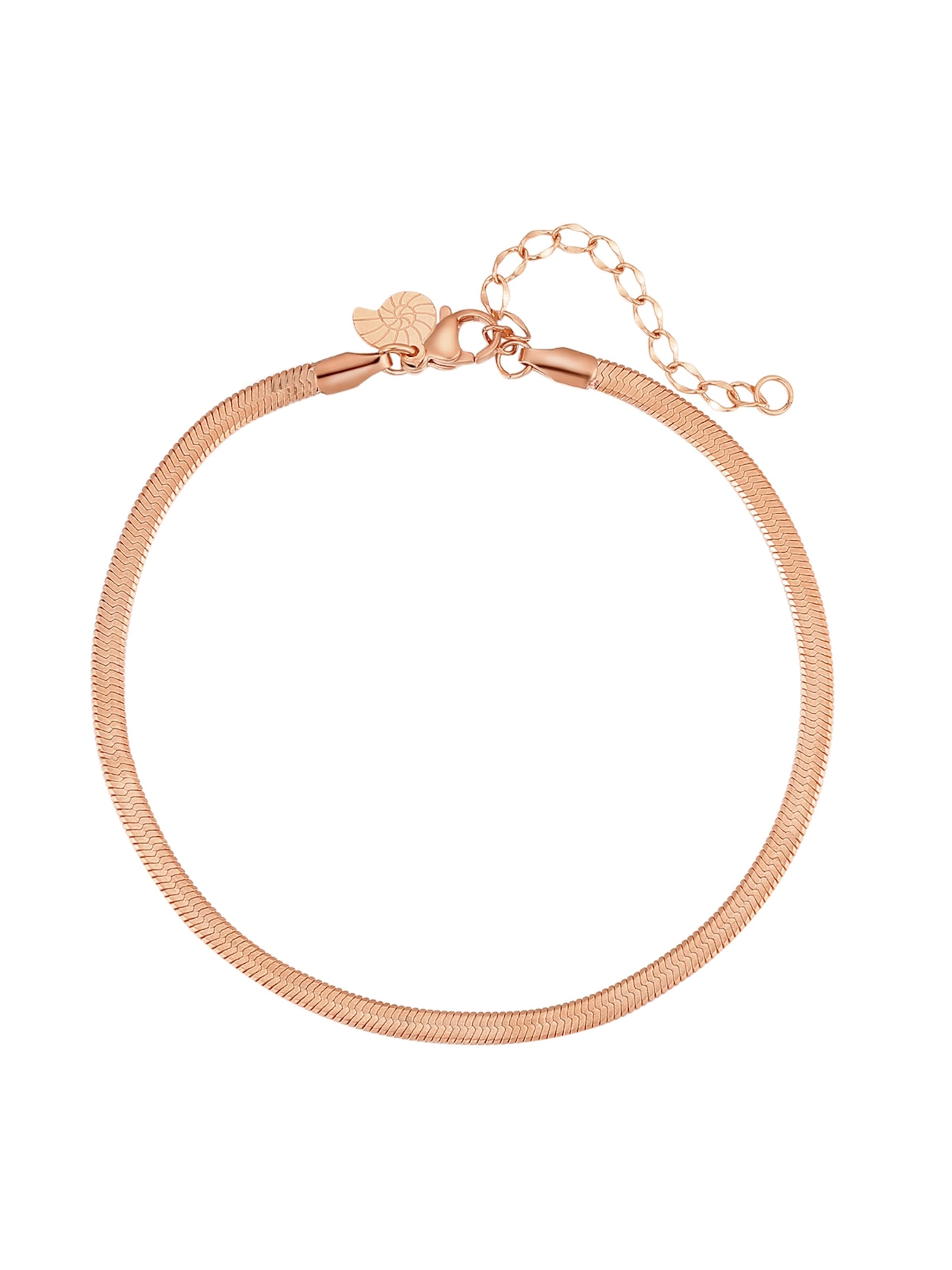 Hey Happiness Fußschmuck 'Snake Flow'‌‌‌‌‌‌‌ in Gold: Vorderseite