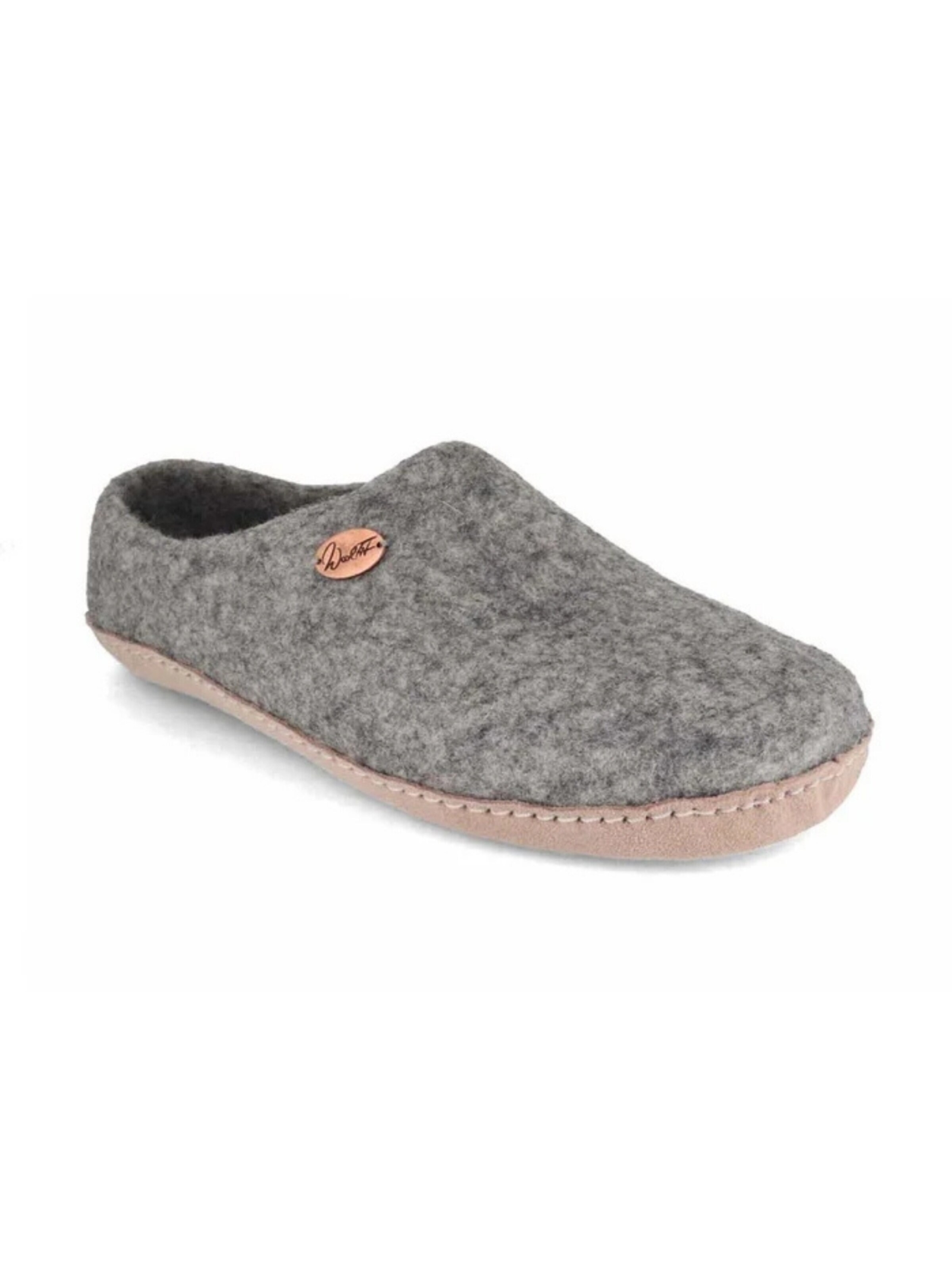 WoolFit Hausschuh‌‌‌‌‌‌ in Grau: Vorderseite