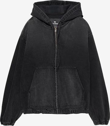 Veste de survêtement Pull&Bear en noir : devant