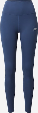 new balance Skinny Workout Pants 'Essentials Harmony' in Blue: front