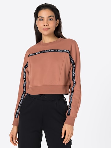 Calvin Klein Sport Athletic Sweatshirt in Brown: front