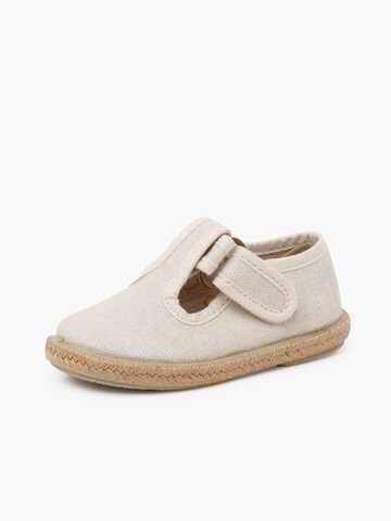 Pisamonas - Zapatos primeros pasos en beige: frente
