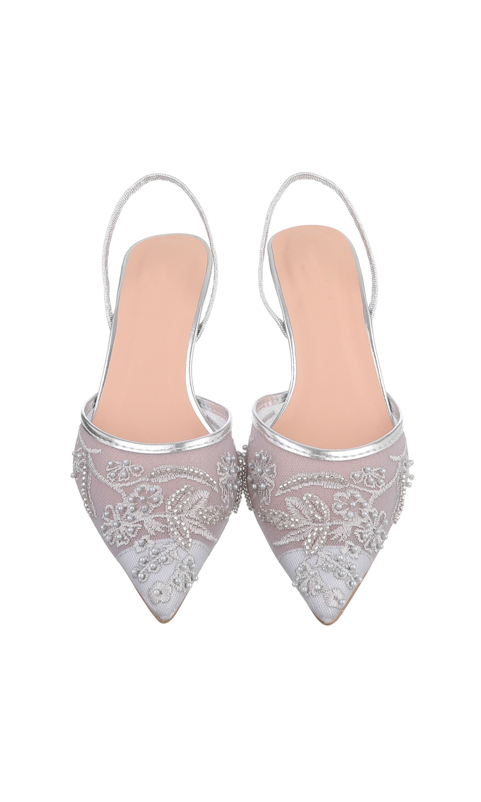 Ital-Design Slingback Pumps in Silver