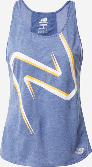 new balance Sports top in Dusty blue / Light yellow / Grey, Item view