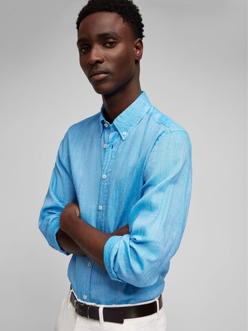 HECHTER PARIS Regular Fit Hemd in Blau
