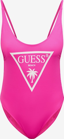 GUESS Bustier Strój kąpielowy 'VIOLET' w kolorze różowy: przód