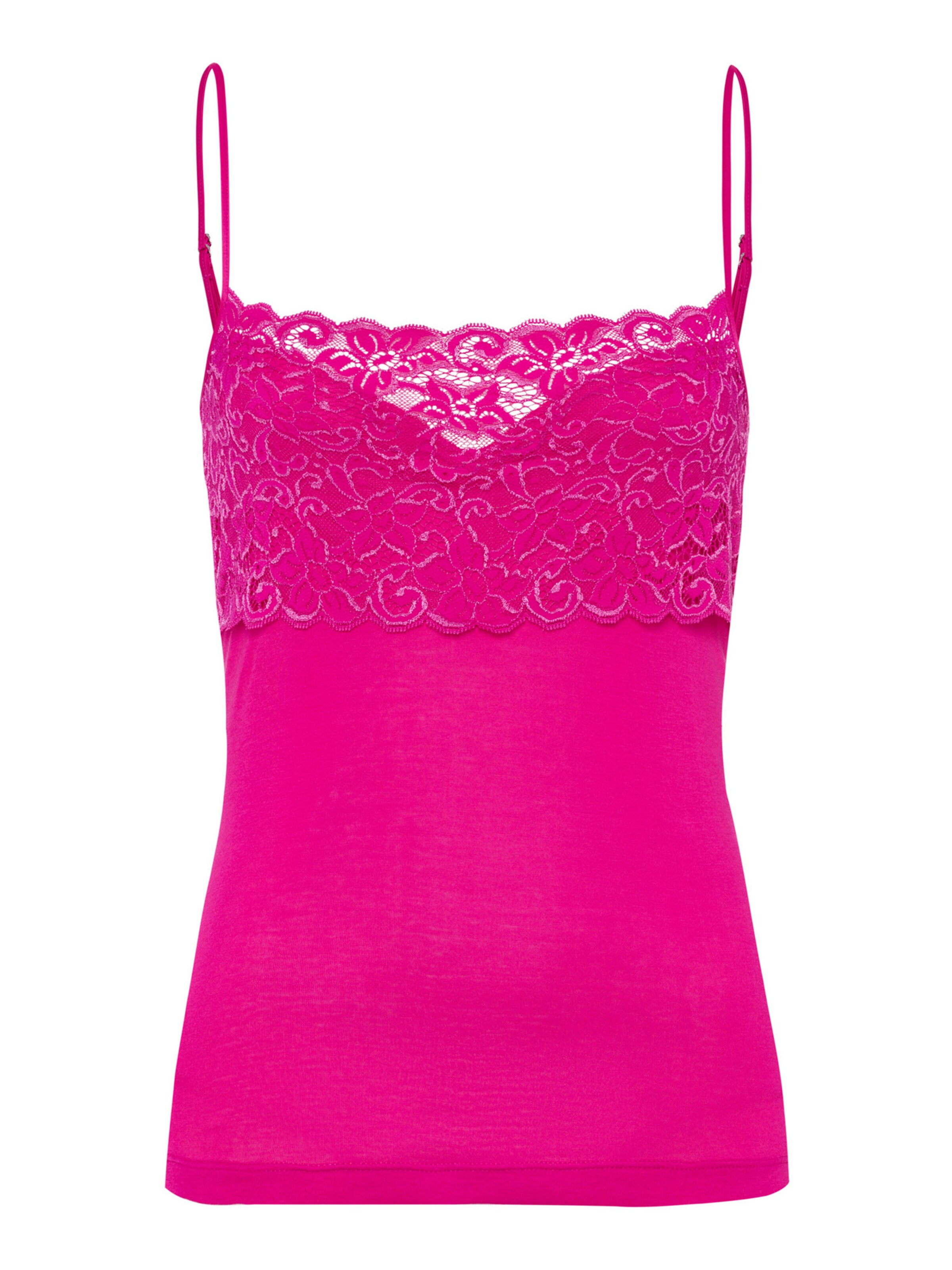 Hanro Top 'Moments' in Pink: front