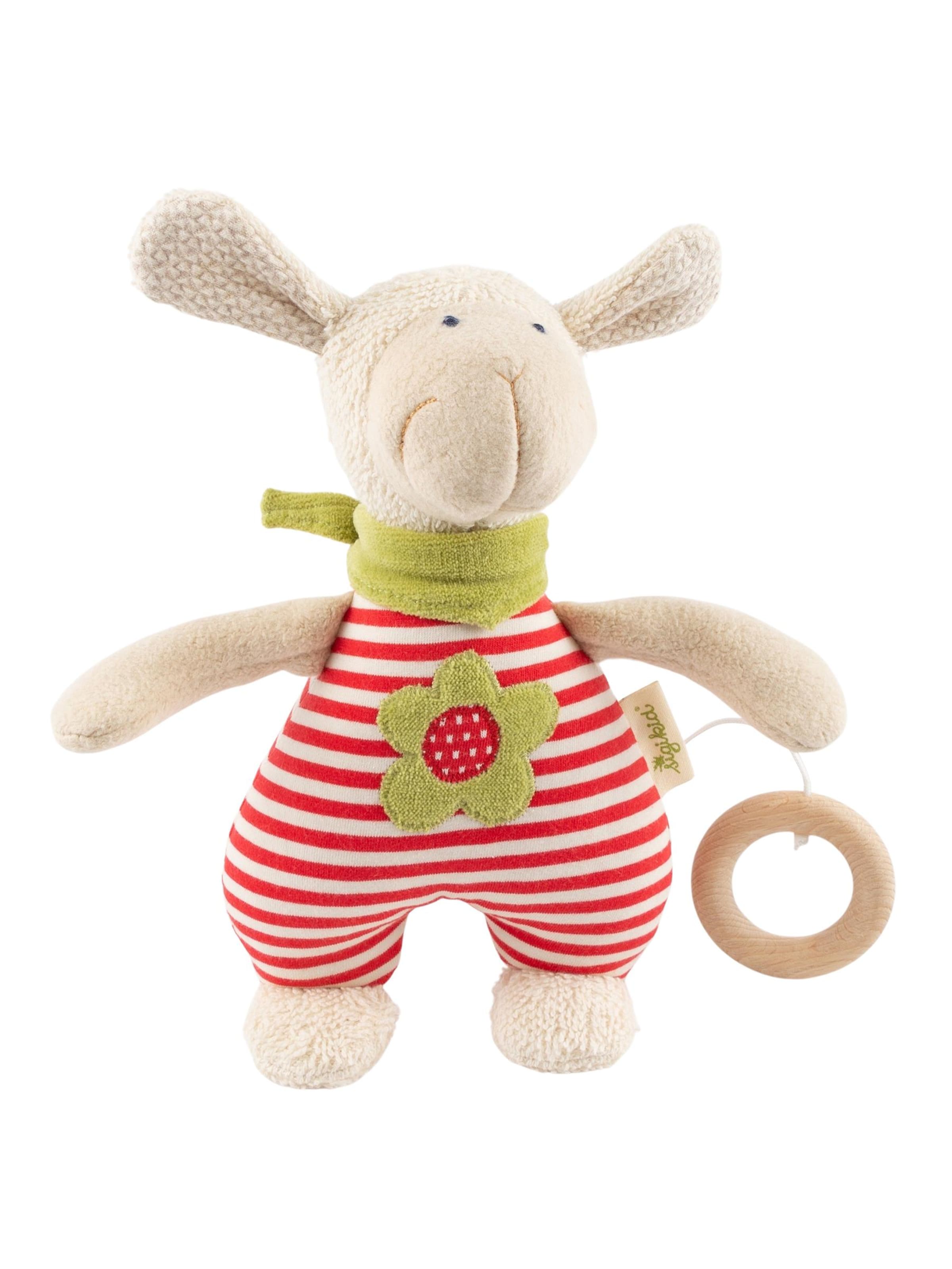 SIGIKID Kuscheltiere 'Spieluhr Natural Stripes Green'‌‌‌ in Rot: Vorderseite