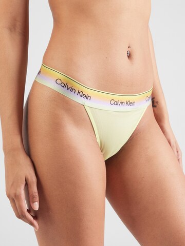 Calvin Klein Underwear Tanga – zelená: přední strana