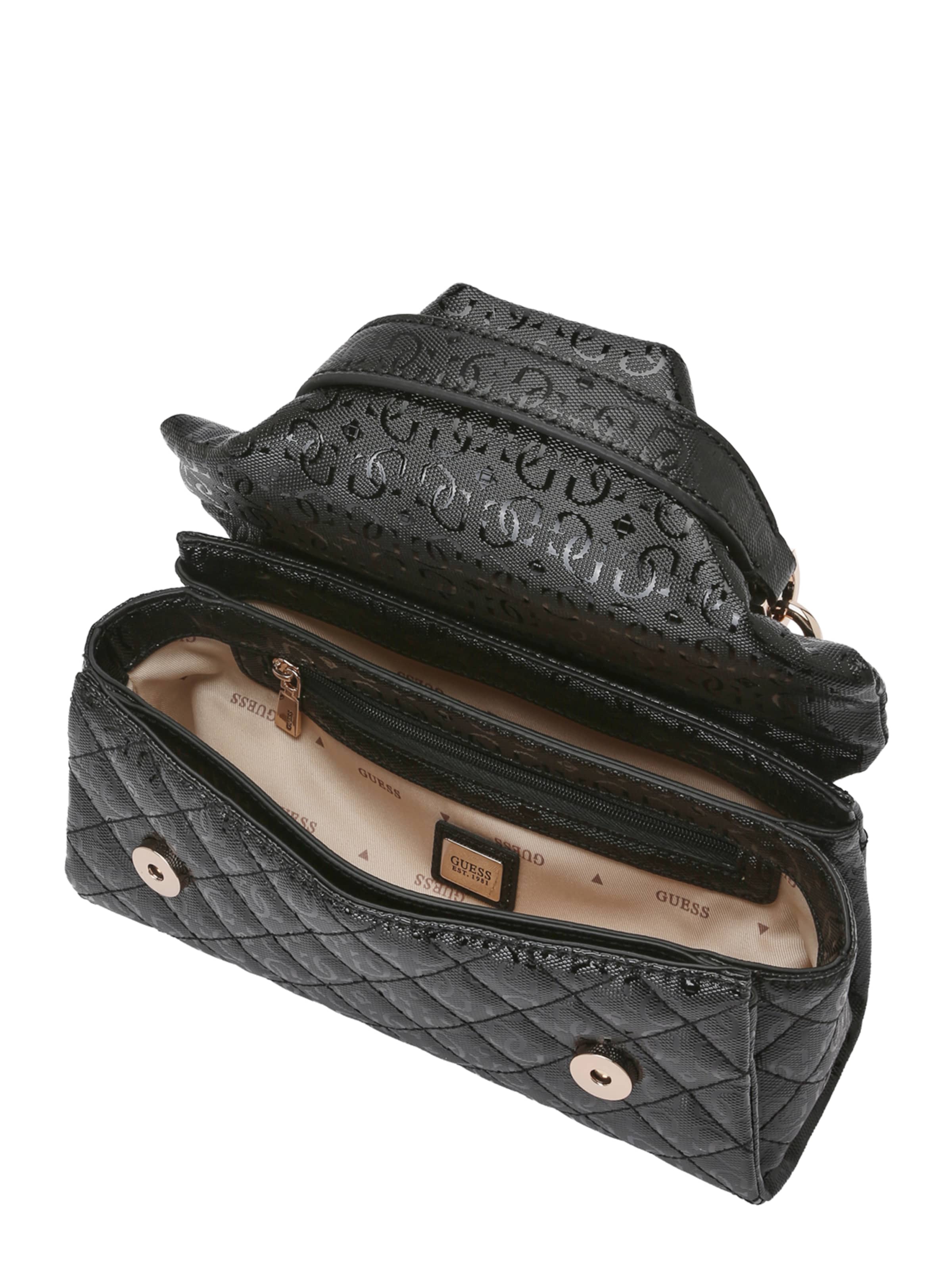 GUESS Handbag 'IDRA TOP HANDLE FLAP' in Black