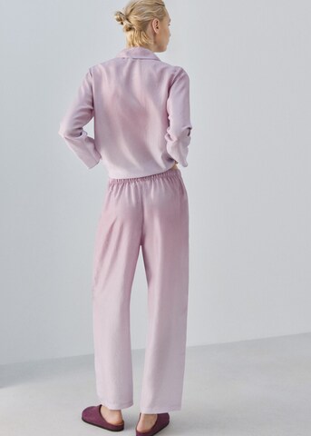 MANGO Pajama Pants 'Habi' in Purple