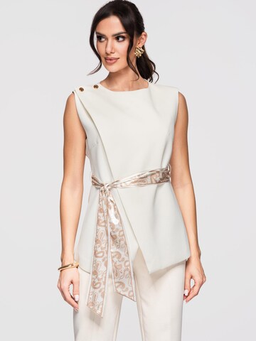 Ombre - Blusa en beige: frente
