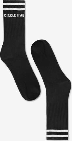 Circle Five Socks in Black