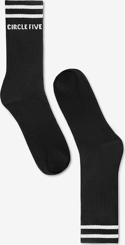 Circle Five Socks in Black
