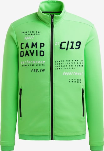 CAMP DAVID Collegetakki värissä vihreä: etupuoli