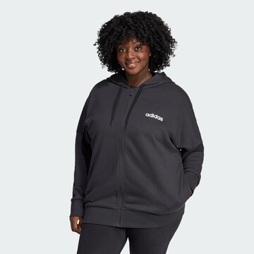 Veste de survêtement 'Essentials' ADIDAS SPORTSWEAR en noir : devant