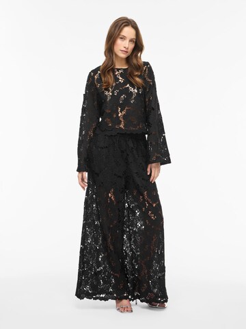 VILA Wide leg Trousers 'VIHylde' in Black